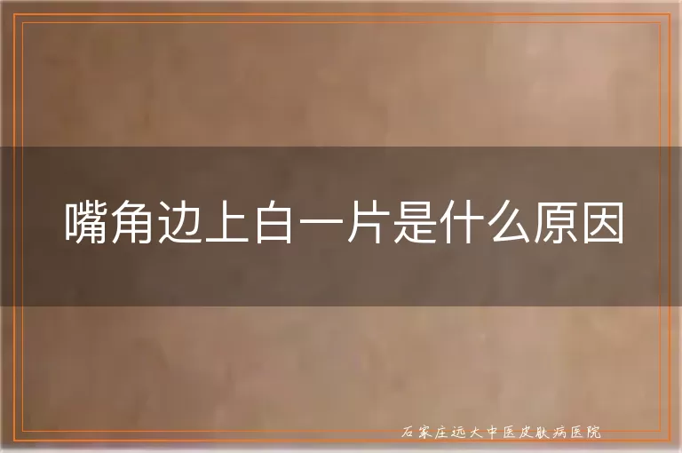嘴角边上白一片是什么原因